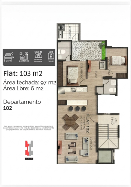 Proyecto: Dúplex Precio de Proyecto Frente a Parque, de 216 m² con 3 Dorm. en Vista Alegre, Surco